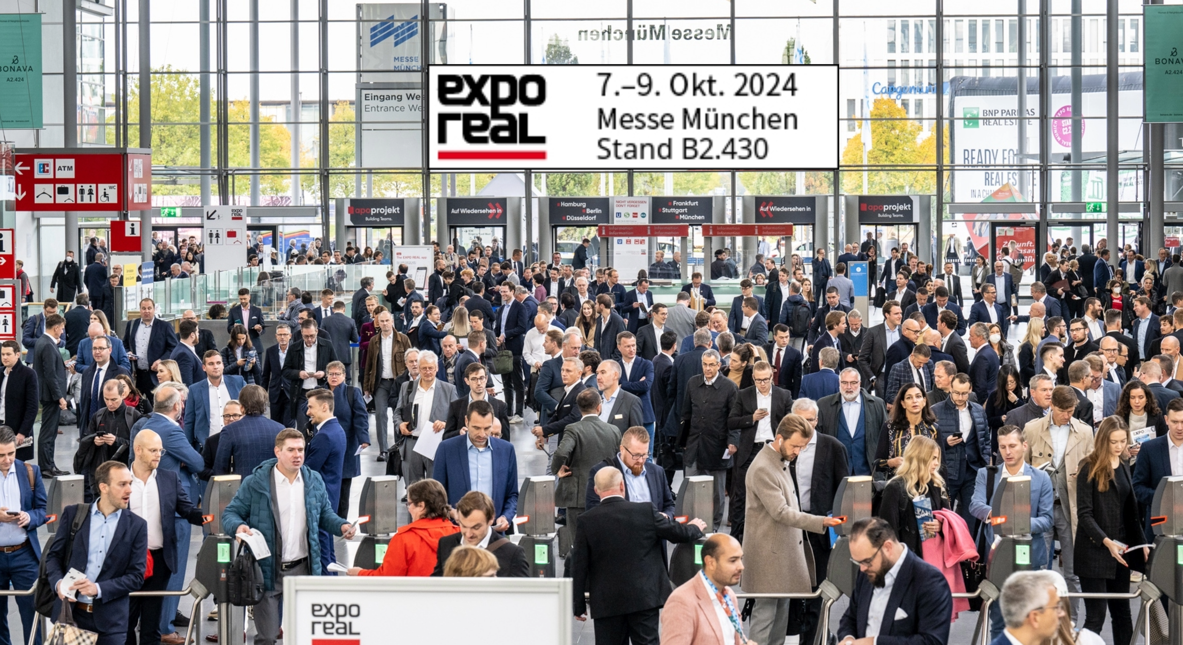 Die Expo Real findet in dem Zeitraum vom 07-09. Oktober 2024 statt.